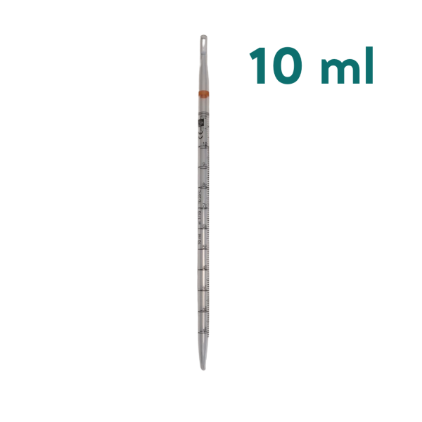 Acryl-Pipette transparent | 0,1 ml Teilung, 10 ml