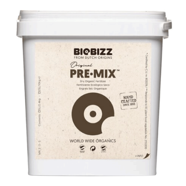 Biobizz Pre-Mix | Biologischer Trockendünger für Wuchs und Blüte | 5 L