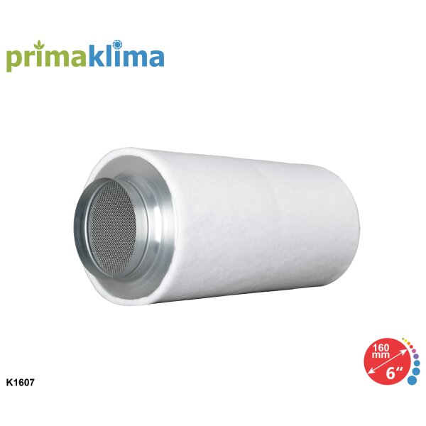 Prima Klima Aktivkohlefilter | Industry Line K1607 | max. 720 m³/h, opt. 460 m³/h | Ø 160 mm, L: 500 mm