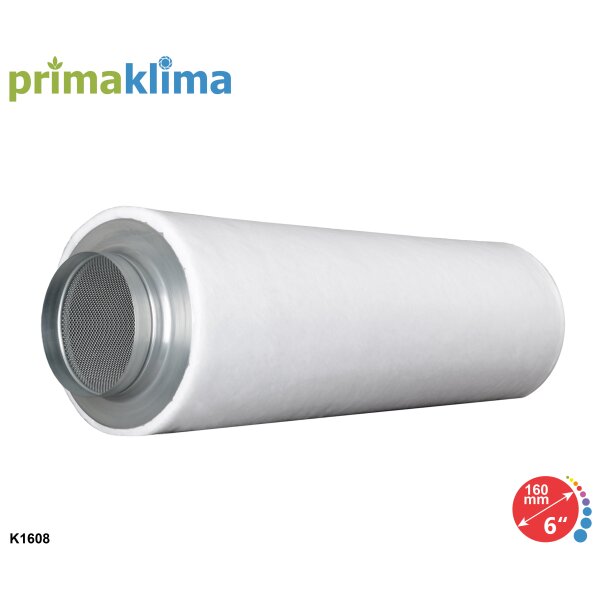 Prima Klima Aktivkohlefilter | Industry Line K1608 | max. 1150 m³/h, opt. 880 m³/h | Ø 160 mm, L: 800 mm