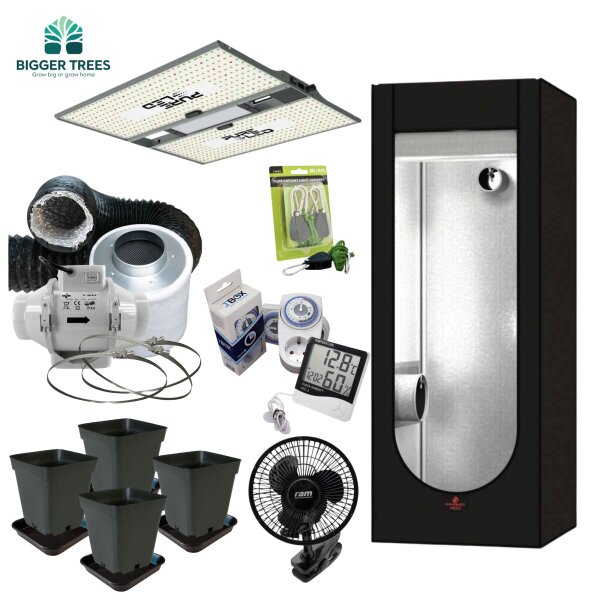 Komplettset 60 x 60 cm | Secret Jardin Hydro Shoot / PURE LED V2 150 W