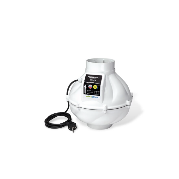 Prima Klima Rohrventilator | PK125WHSP-L | Rohrventilator | Ø 125 mm, max. 480 m³/h | 52 W