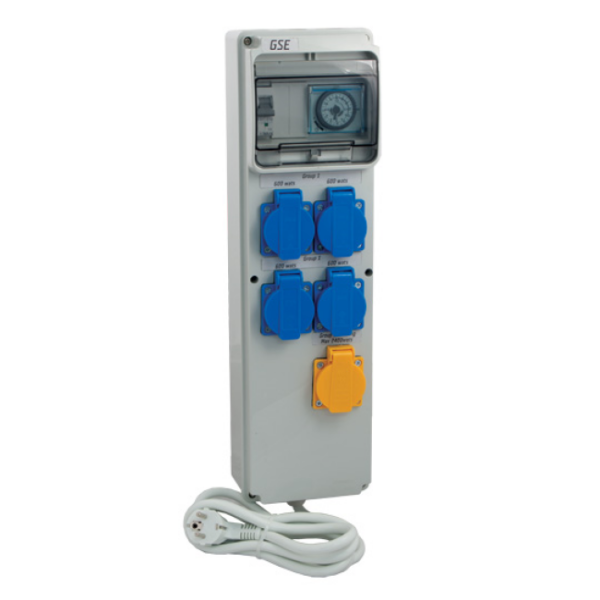 GSE | Timer Box III 230 V | Zeitschaltbox | 4x 600 W + Heizung