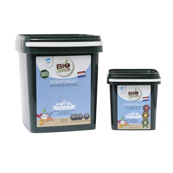 BioTabs Startrex | 100% organischer Bodenverbesserer, NPK 3-1-2 | 1500 g und 5000 g