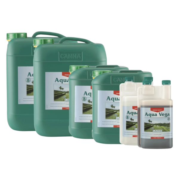 CANNA Aqua Vega A+B | Wachstumsdünger für rezirkulierende Hydrosysteme | 1 Liter, 5 Liter, 10 Liter